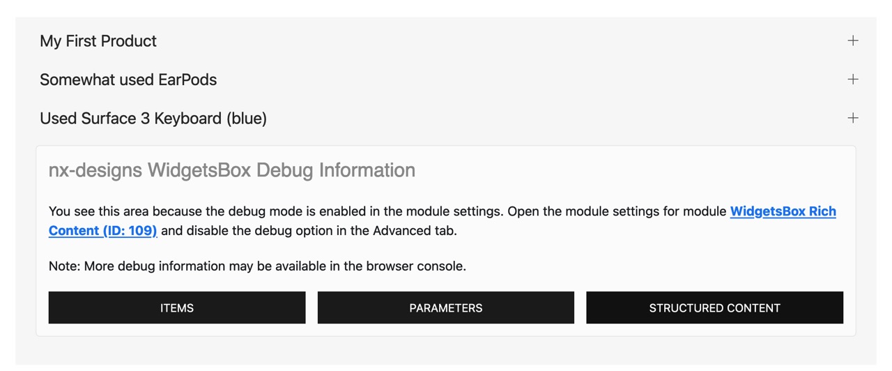 Default Fields Text list marked