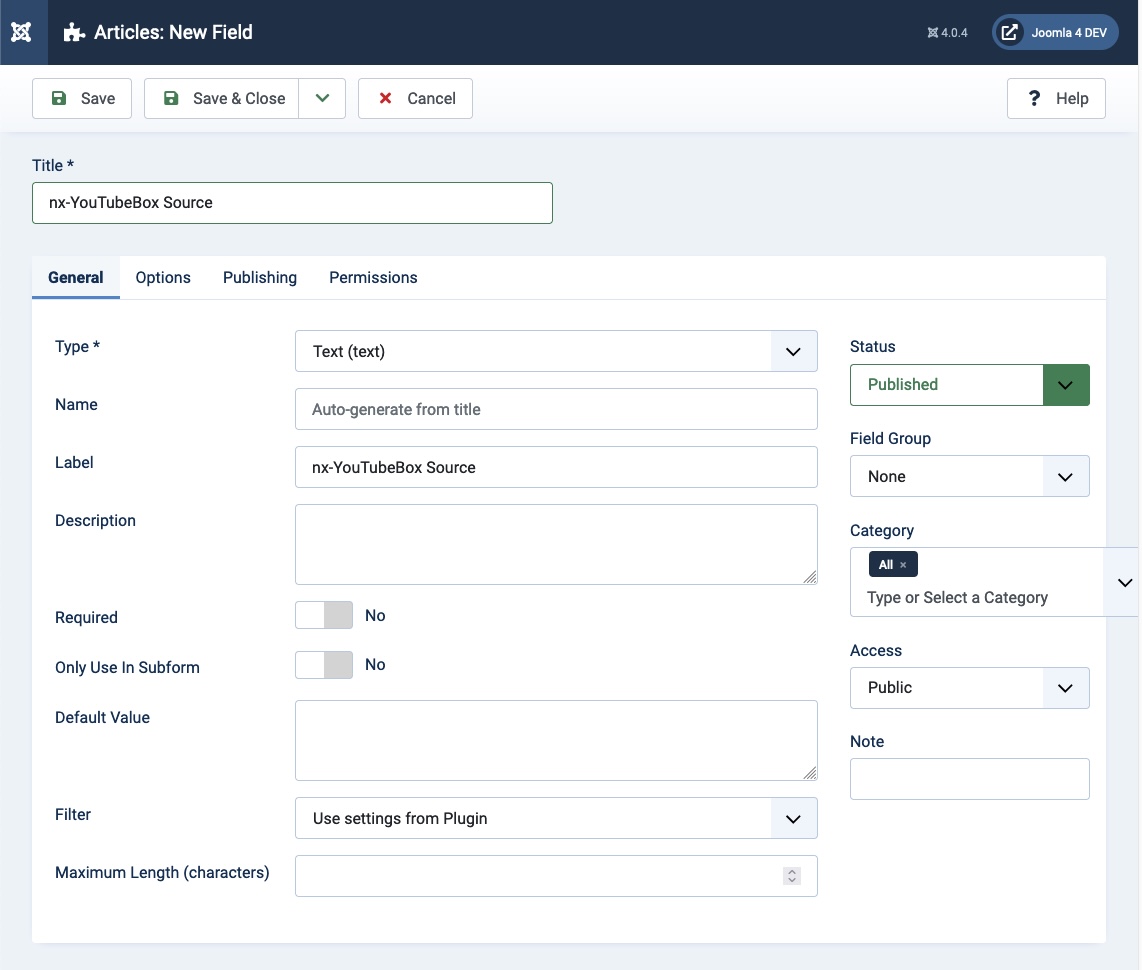 Fieldconfig a