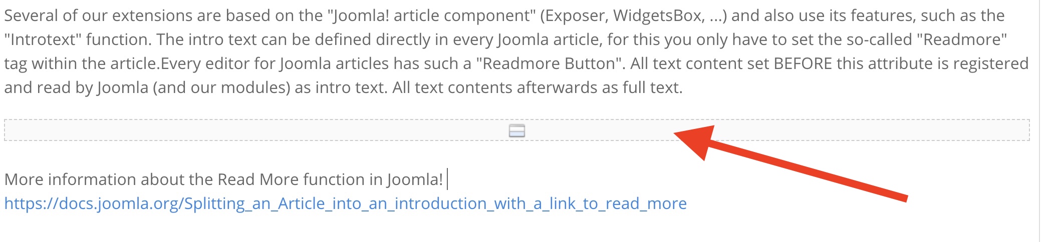 Readmore in JCE