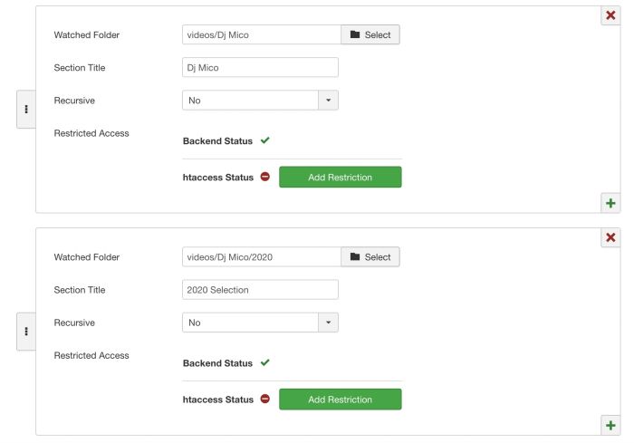 Access Security Options by folder