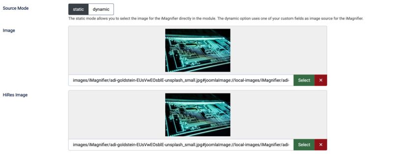 iMagnifier static images setup